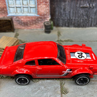 Loose Hot Wheels Custom Ford Maverick Dressed in Red #94 Greddy Livery