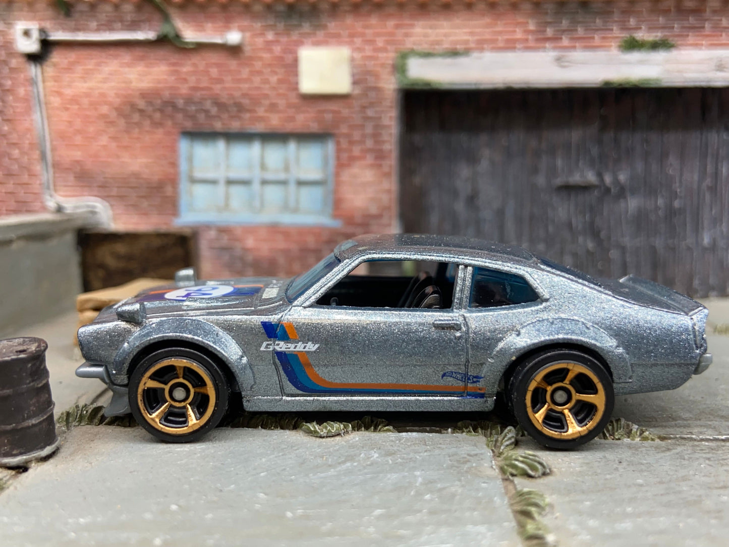 Loose Hot Wheels - Custom Ford Maverick - Silver #94 Greddy Livery