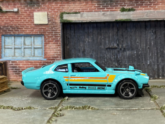 Loose Hot Wheels - Custom Ford Maverick - Light Blue and Black