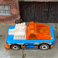 Loose Hot Wheels - Custom Small Block - Blue, Orange and White