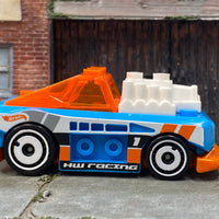 Loose Hot Wheels - Custom Small Block - Blue, Orange and White