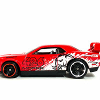 Loose Hot Wheels - Dodge Challenger Drift Car - Red and White