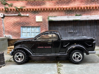 Loose Hot Wheels Dodge Power Wagon 4x4 Truck In Black and Pink