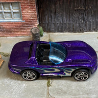 Loose Hot Wheels - Dodge Viper R/T 10 - Purple with Flames