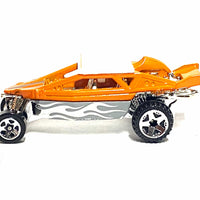 Loose Hot Wheels - "Dune it up" Dune Buggy Sand Rail - Orange and Silver with Flames