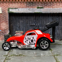 Loose Hot Wheels - Fiat 500c Dragster - Red and White