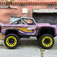Loose Hot Wheels Ford Bronco 4×4 Dressed in Purple Surfs Up Livery