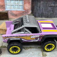 Loose Hot Wheels Ford Bronco 4×4 Dressed in Purple Surfs Up Livery
