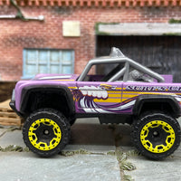 Loose Hot Wheels Ford Bronco 4×4 Dressed in Purple Surfs Up Livery