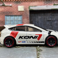 Loose Hot Wheels Ford Fucus RS Dressed in Koni White Livery