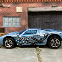Loose Hot Wheels Ford GT40 Dressed in Blue with Graphics