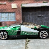 Loose Hot Wheels Ford GT90 Dressed in Green, White and Black