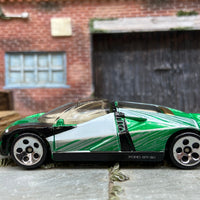 Loose Hot Wheels Ford GT90 Dressed in Green, White and Black