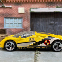 Loose Hot Wheels Ford GT90 Dressed in Yellow and Black