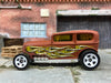 Loose Hot Wheels Ford Model A Sedan Midnight Otto Dressed in Red Primer and Flames