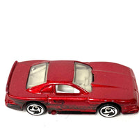 Loose Hot Wheels - Ford Mustang Cobra Race Car - Dark Red and Black Mustang Livery