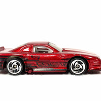 Loose Hot Wheels - Ford Mustang Cobra Race Car - Dark Red and Black Mustang Livery