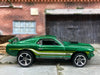 Loose Hot Wheels Ford Mustang Mach 1 Dressed in Green with Stirpes