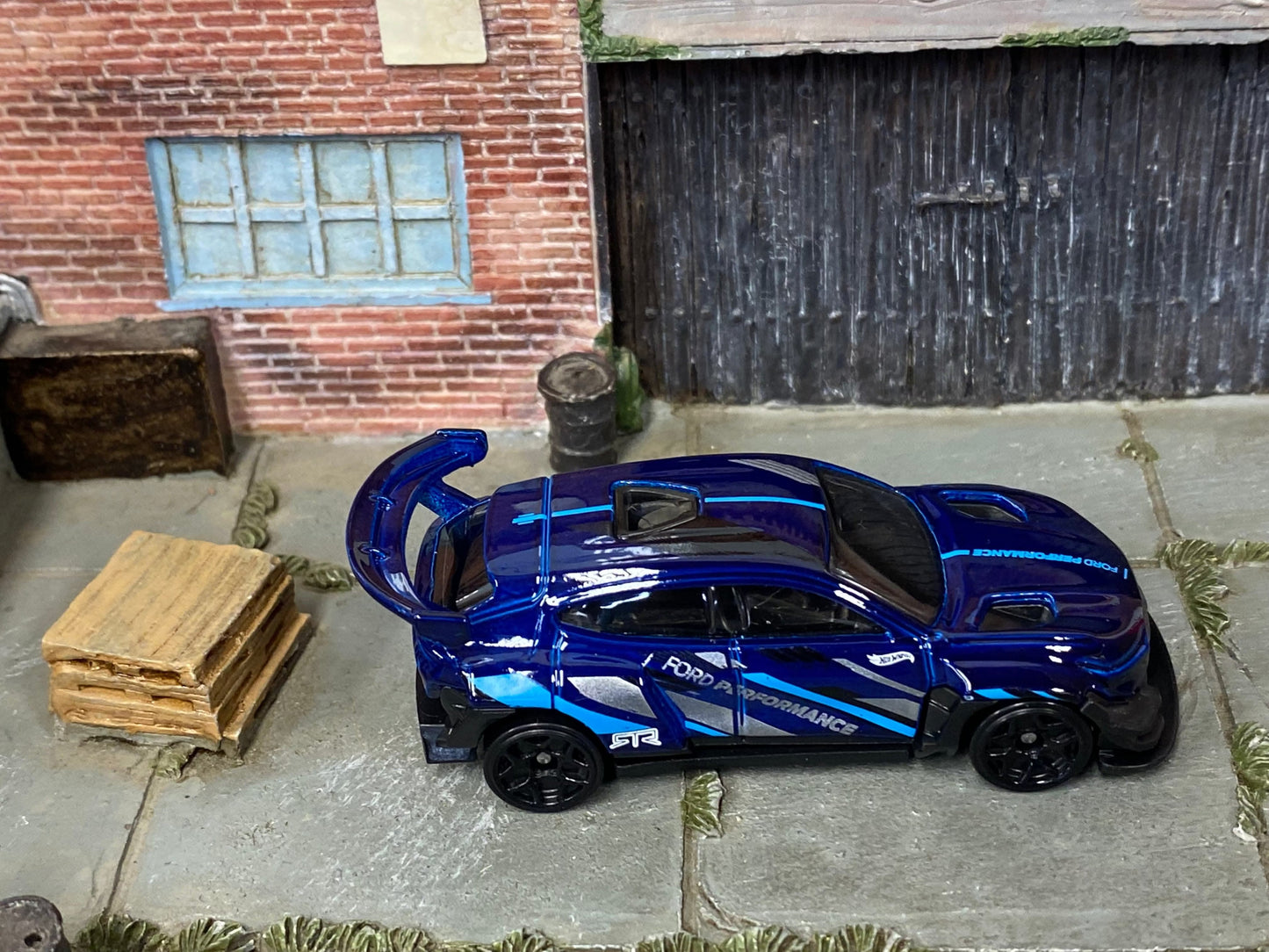 Loose Hot Wheels - Ford Mustang Mach-E 1400 - Dark Blue and Silver Ford Performance