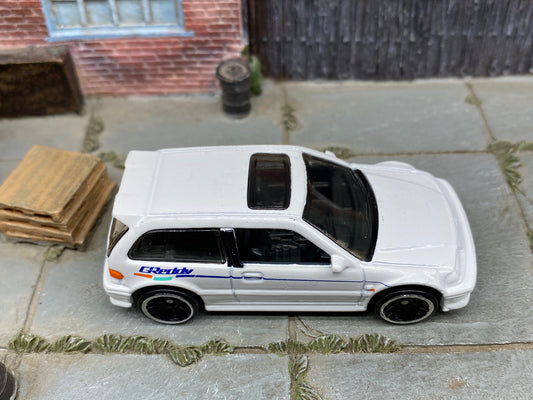 Loose Hot Wheels Honda Civic EF - Greddy White