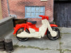 Loose Hot Wheels - Honda Super Cub Motorcycle - Red and White