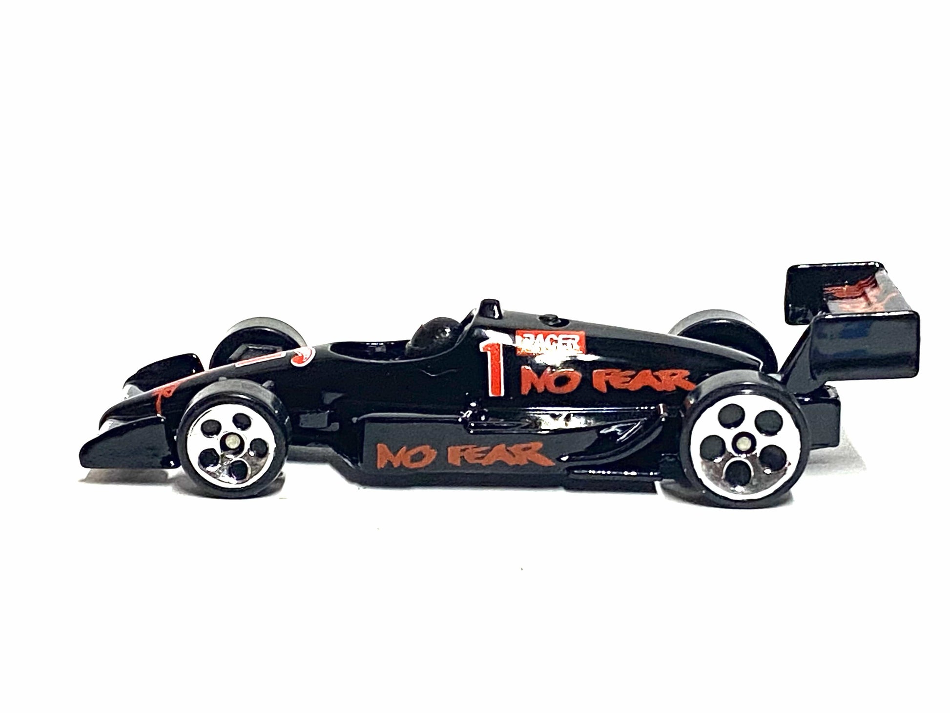Loose Hot Wheels - Hot Wheels 500 Indy Car - Black and Red No Fear 1