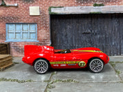 Loose Hot Wheels - Jaguare D Type Racer - Red and Yellow 27