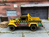 Loose Hot Wheels - Jeep Scrambler Pick Up - Yellow and Black Prehistoric Park Ranger
