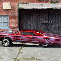 Loose Hot Wheels - Layin' Low Lowrider - Dark Red and Pink