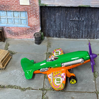 Loose Hot Wheels - Mad Propz Airplane - Green, Range and Purple