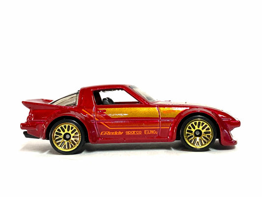 Loose Hot Wheels - Mazda RX-7 - Dark Red and Gold
