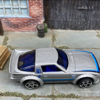 Loose Hot Wheels Mazda RX-7 - Silver and Blue