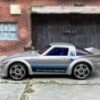 Loose Hot Wheels Mazda RX-7 - Silver and Blue
