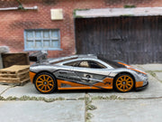 Loose Hot Wheels - McLaren F1 GTR - Silver, Black and Orange #3 Race Livery