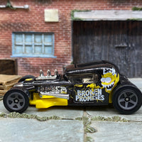 Loose Hot Wheels - Mod Rod Hot Rod - Black and Yellow Broken Promises