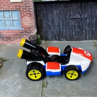 Loose Hot Wheels - Nintendo Mario Kart Standard Kart - Red, White and Blue