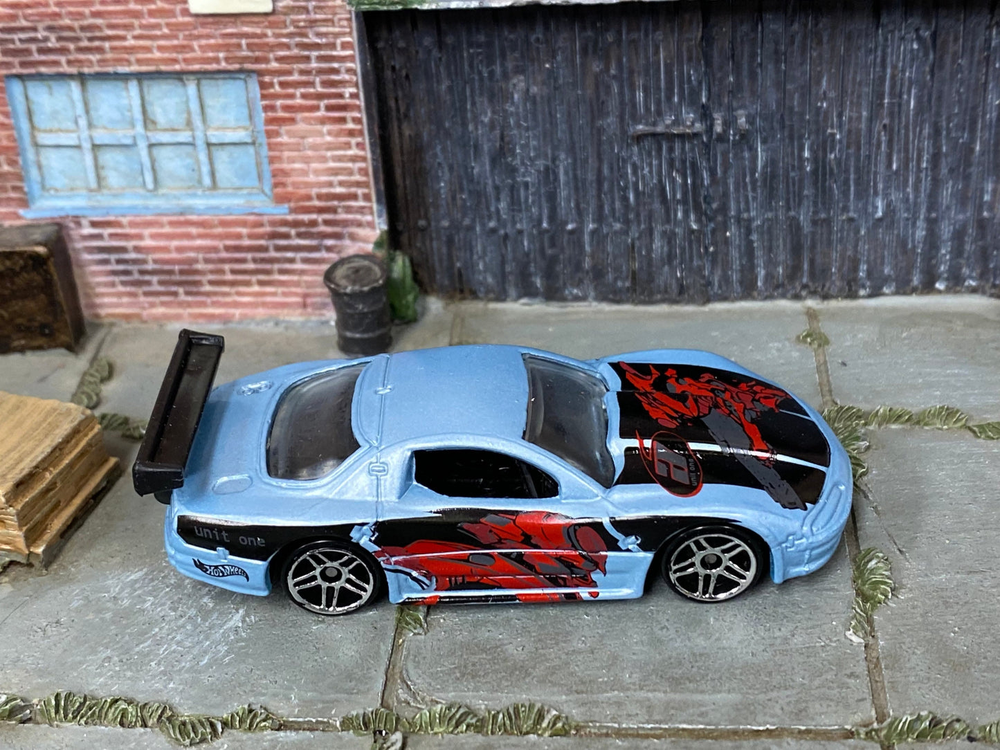 Loose Hot Wheels - OLDS Aurora GTS-1 - Blue, Black and Red