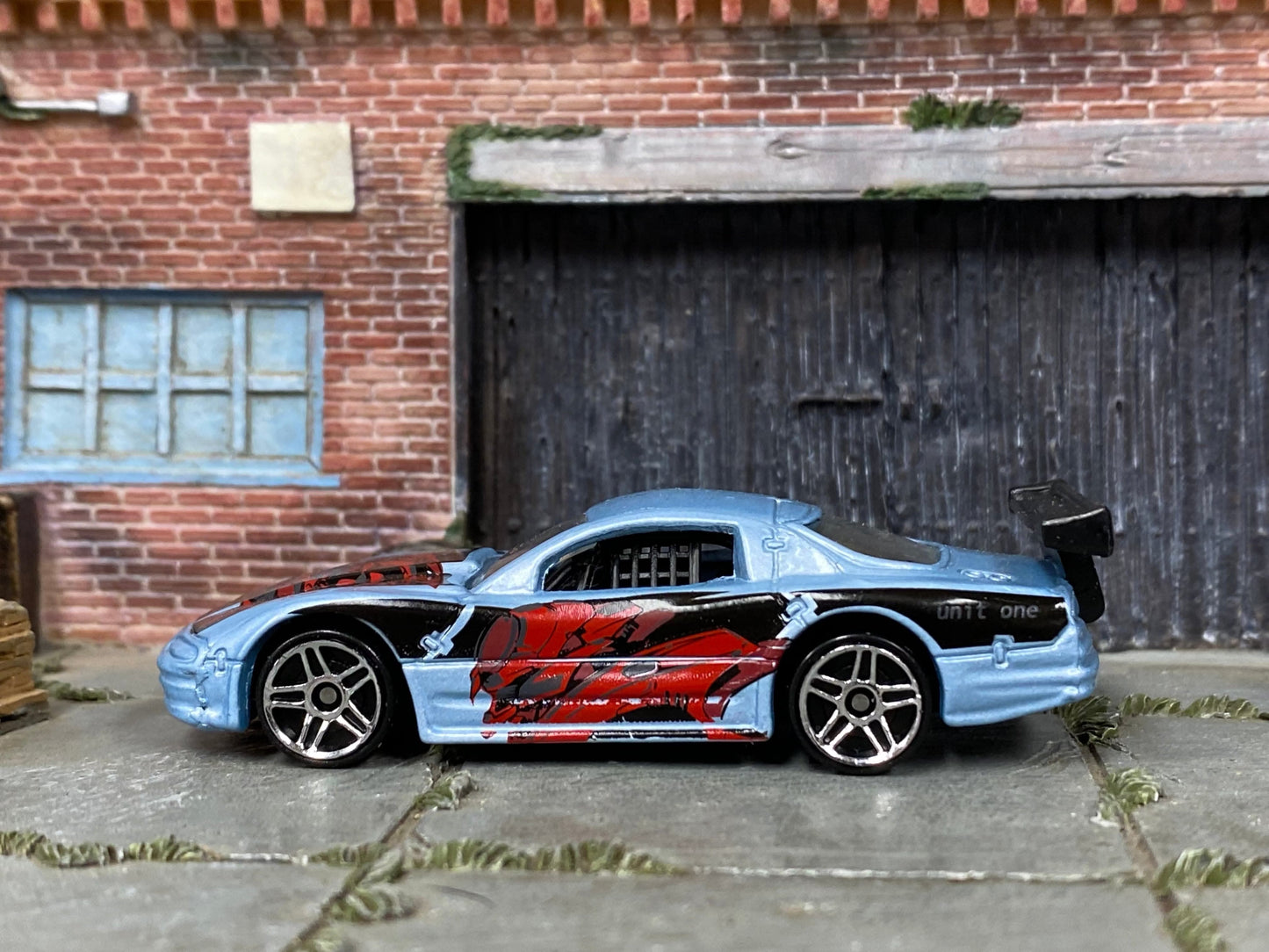 Loose Hot Wheels - OLDS Aurora GTS-1 - Blue, Black and Red