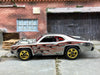 Loose Hot Wheels Plymouth Duster Dressed in 50th Anniversary ZAMAC Bare Metal With Flames