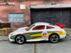 Loose Hot Wheels Porsche 911 GT3 CUP Dressed in White, Red, Yellow and Green