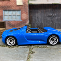 Loose Hot Wheels - Porsche 918 Spyder - Blue and White