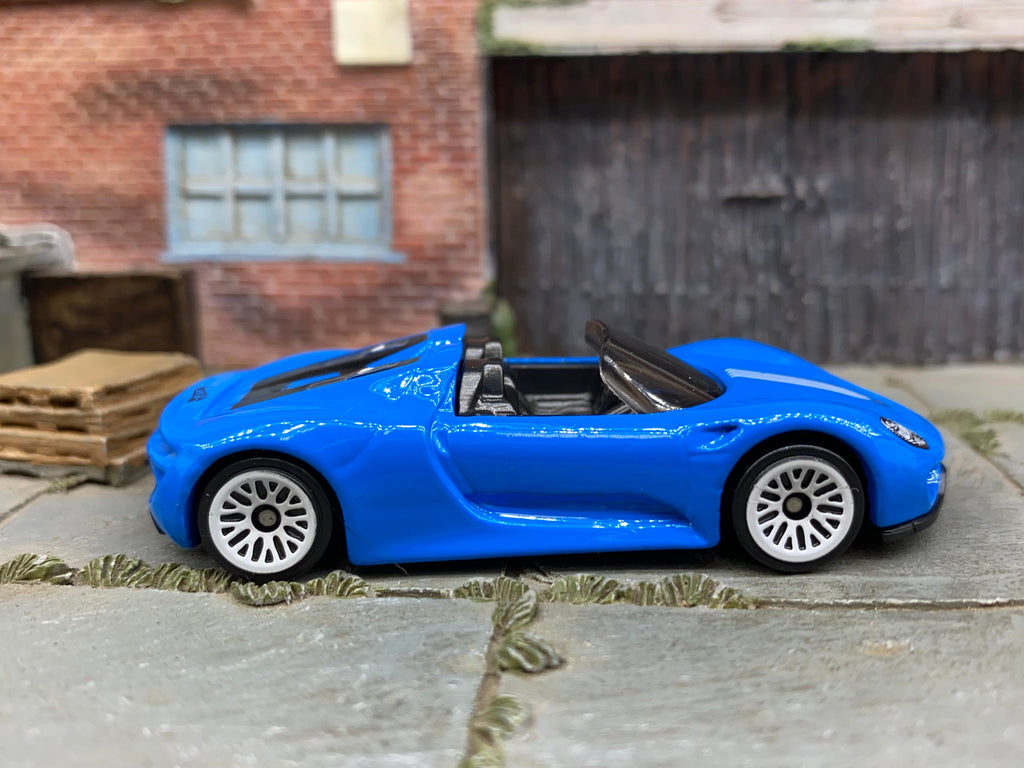 Loose Hot Wheels - Porsche 918 Spyder - Blue and White