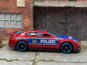 Loose Hot Wheels - Porsche Panamera - Red and Blue Polizei