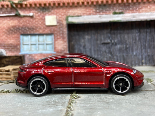 Loose Hot Wheels - Porsche Taycan Turbo 3 - Dark Red