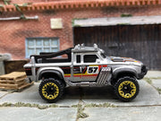 Loose Hot Wheels - Rally Baja Crawler Off Road Truck - Silver, Black and Orange 55