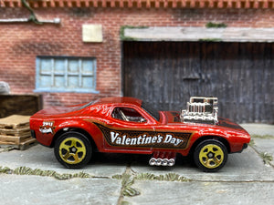 Loose Hot Wheels - Rodger Dodger - Valentine's Day Dark Red and Gold