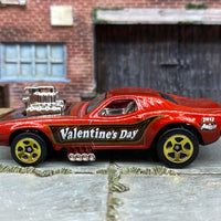 Loose Hot Wheels - Rodger Dodger - Valentine's Day Dark Red and Gold