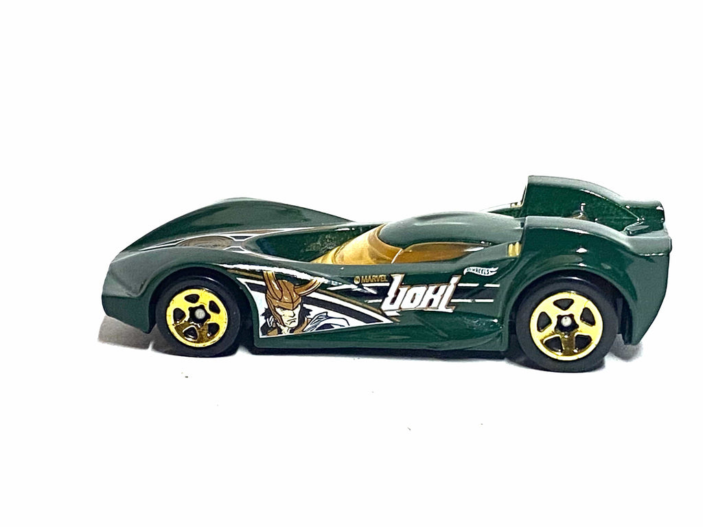 Loose Hot Wheels - Scoup Di Fuego Race Car - Green and Gold