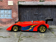 Loose Hot Wheels - Shadow MK IIa Race Car - Red, Yellow and Blue