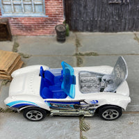 Loose Hot Wheels Shelby Cobra 427 S/C Dressed in White and Blue Speed Livery